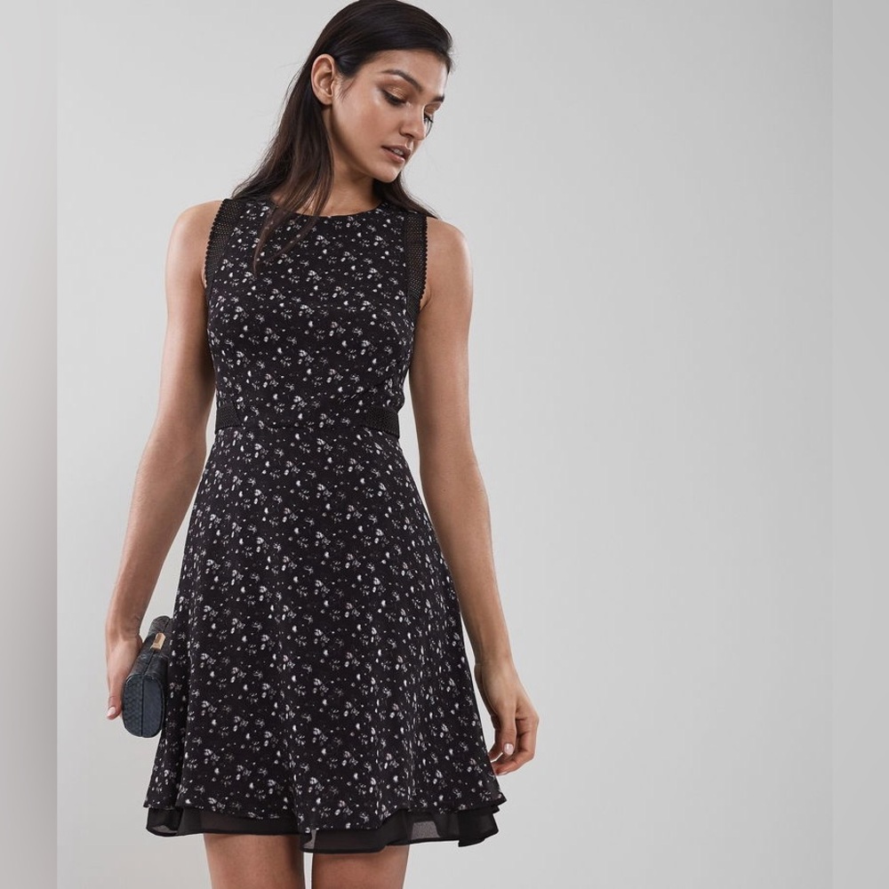 Reiss Monti Ditsy Printed Day Dress, Size 4
